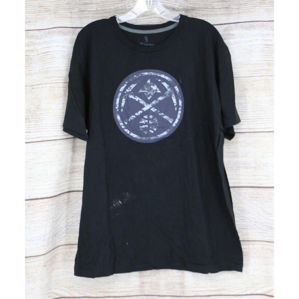 Fanatics Nba Mens Size Xl Crew Neck Denver Nuggets T-Shirt Black